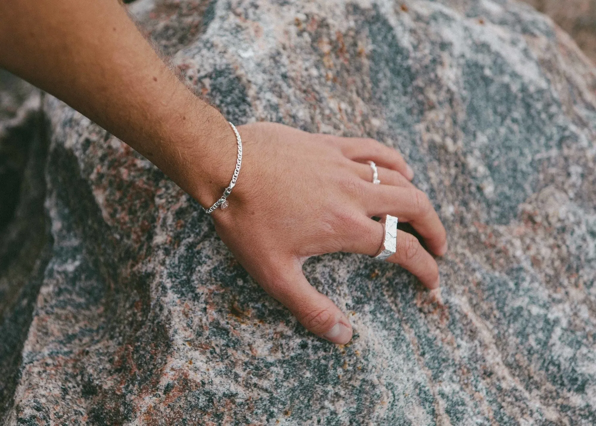 IX Curb Marina Silver Bracelet