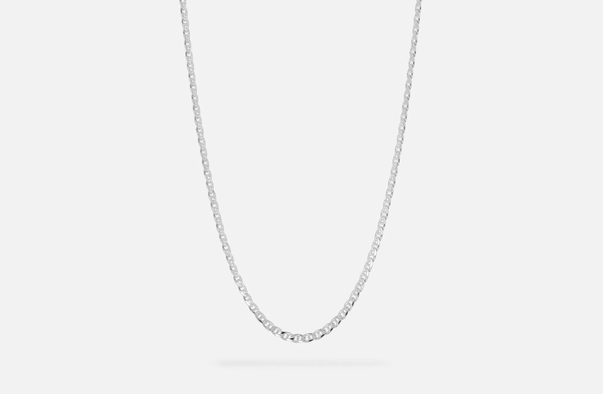 IX Curb Marina Silver Necklace