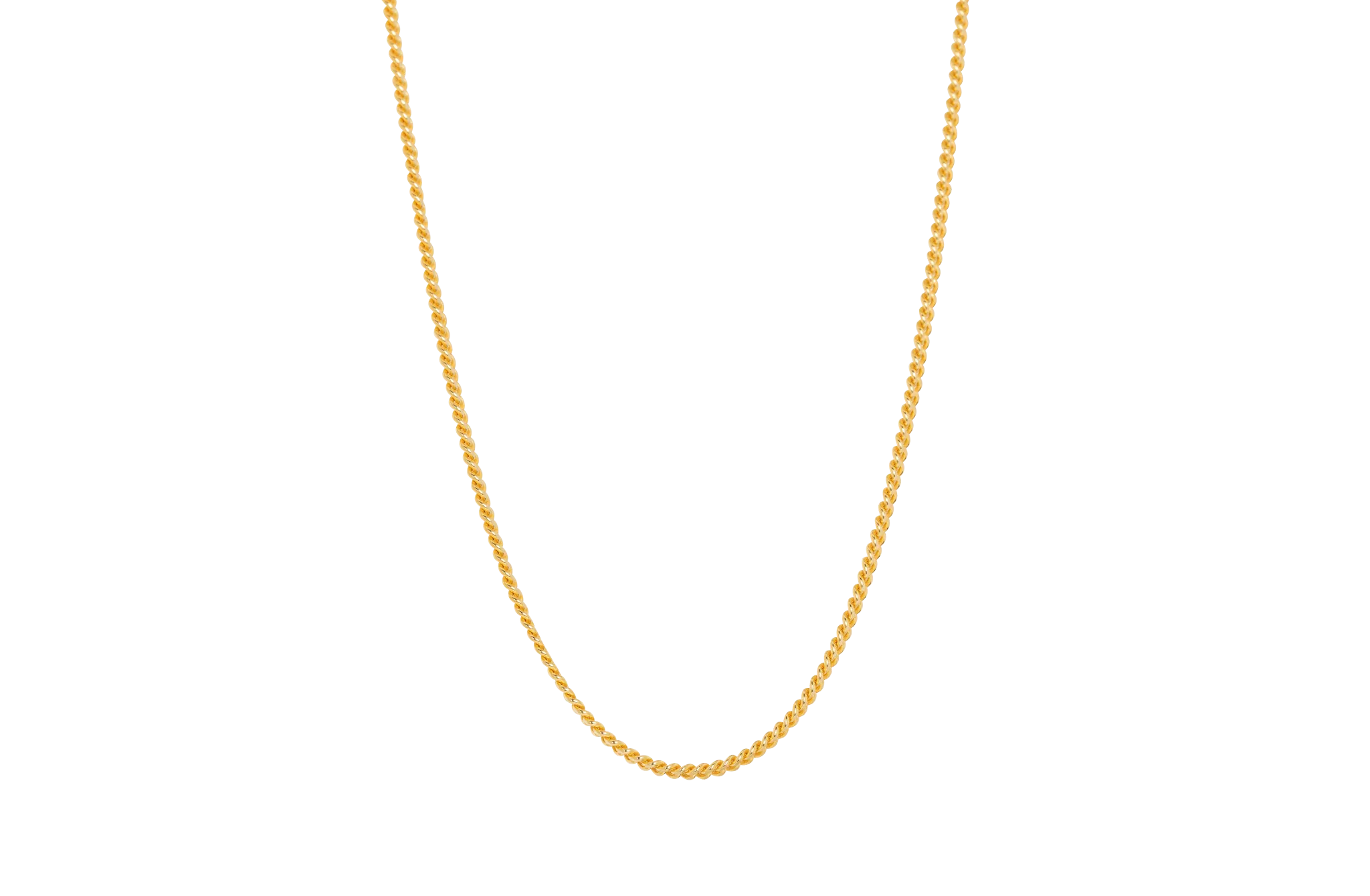 IX Curb Medi Gold Plated Necklace