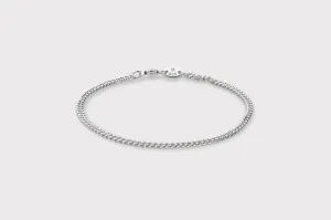 IX Curb Medi Silver Bracelet
