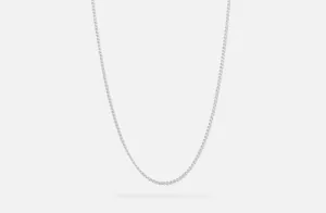 IX Curb Medi Silver Necklace