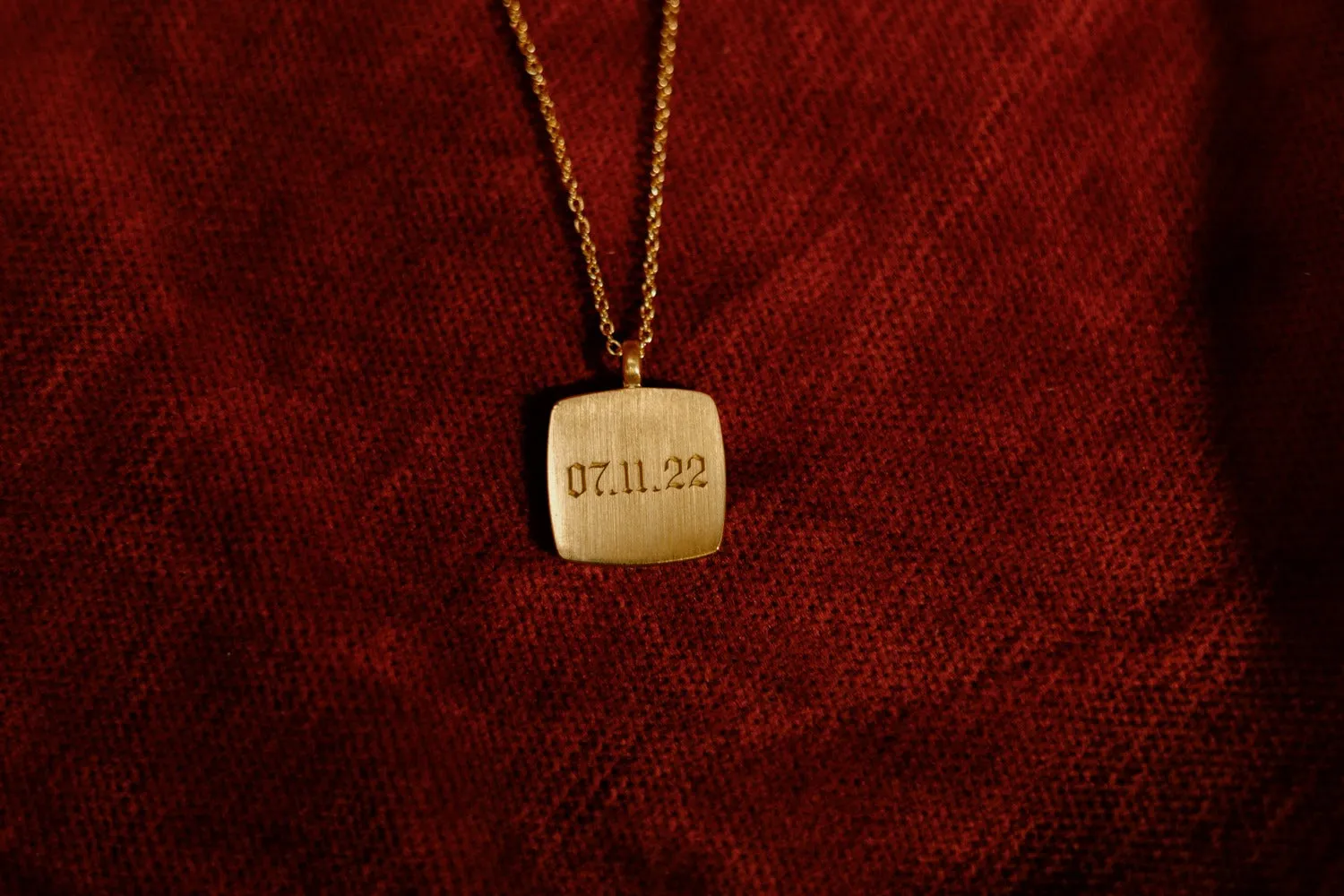 IX Cushion Gold Plated Pendant
