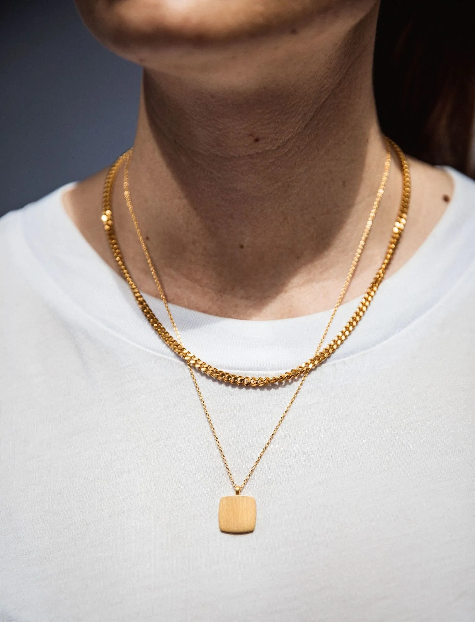 IX Cushion Gold Plated Pendant