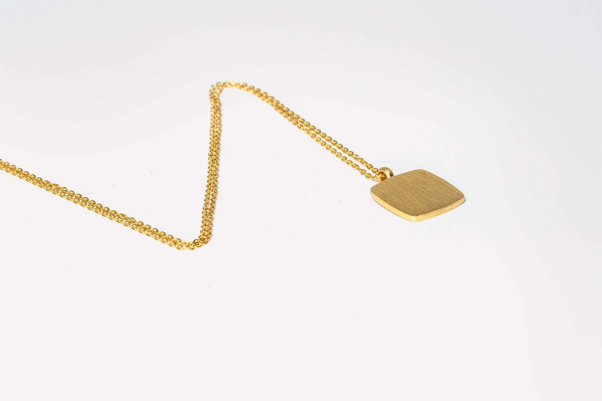 IX Cushion Gold Plated Pendant