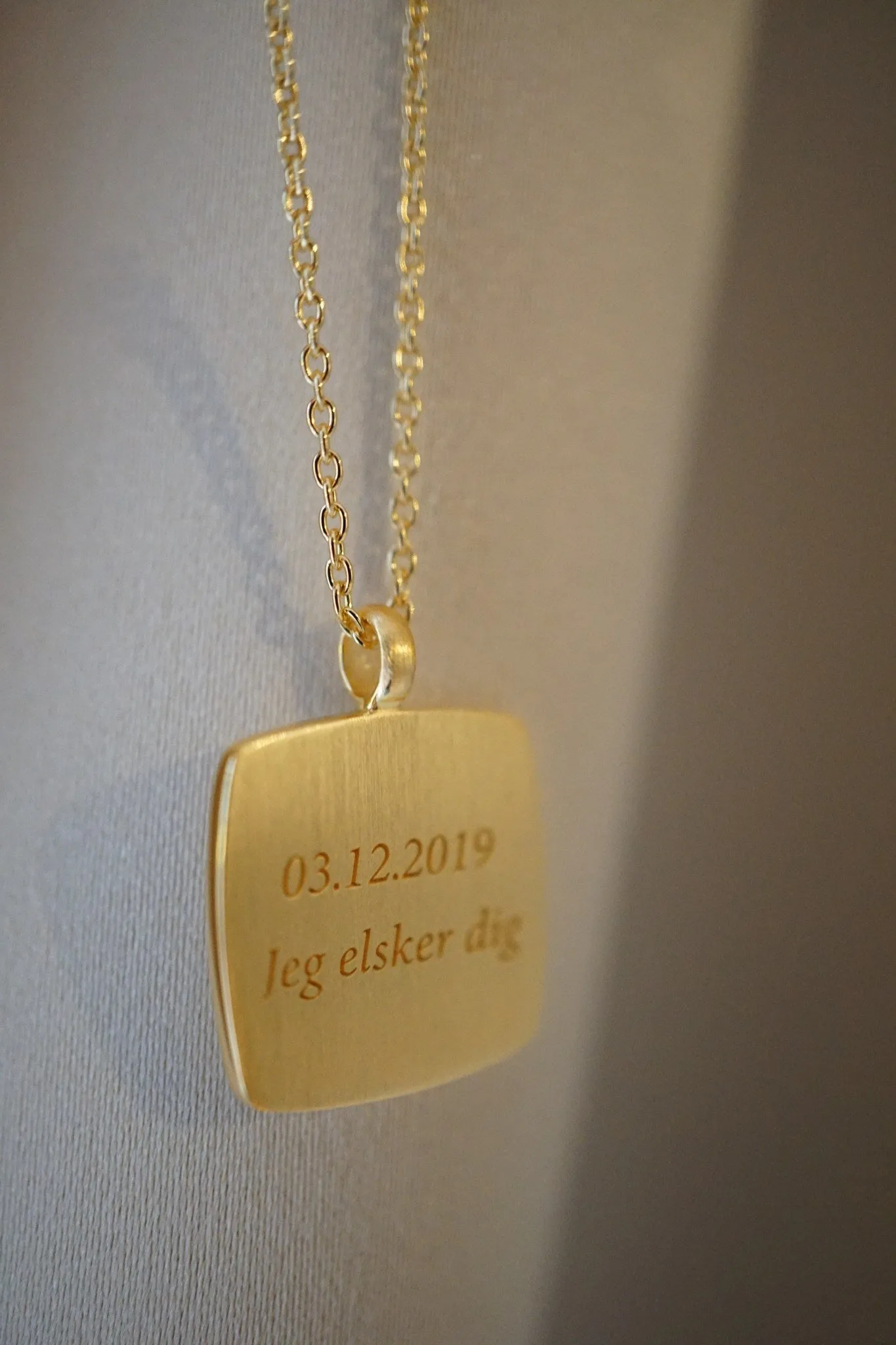 IX Cushion Gold Plated Pendant