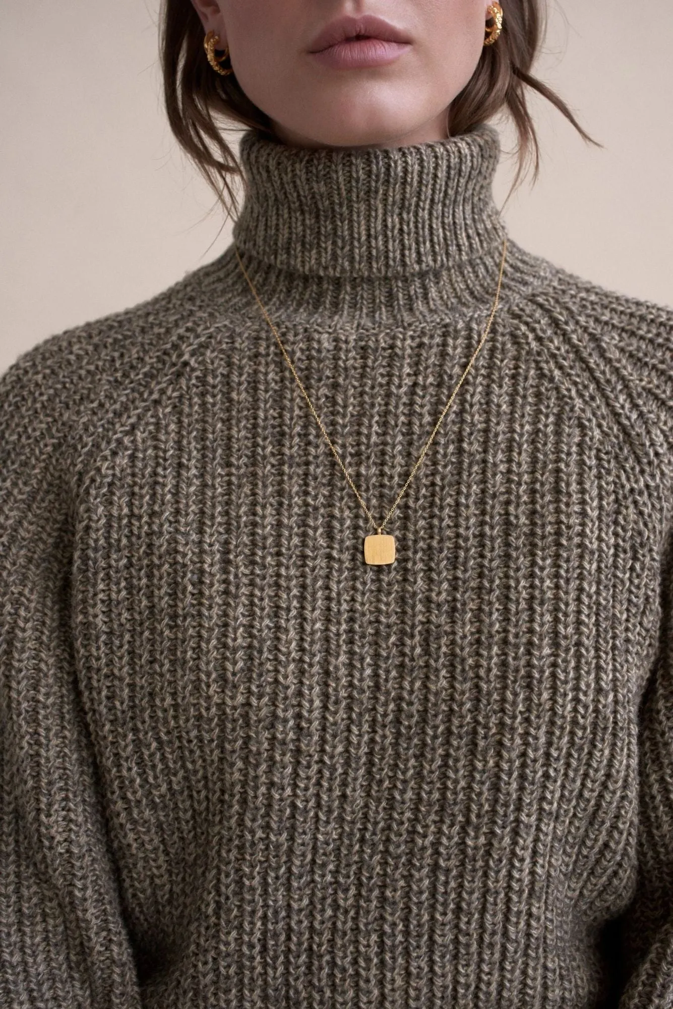 IX Cushion Gold Plated Pendant