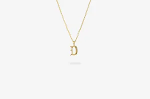 IX D Letter 22K Gold Plated Pendant