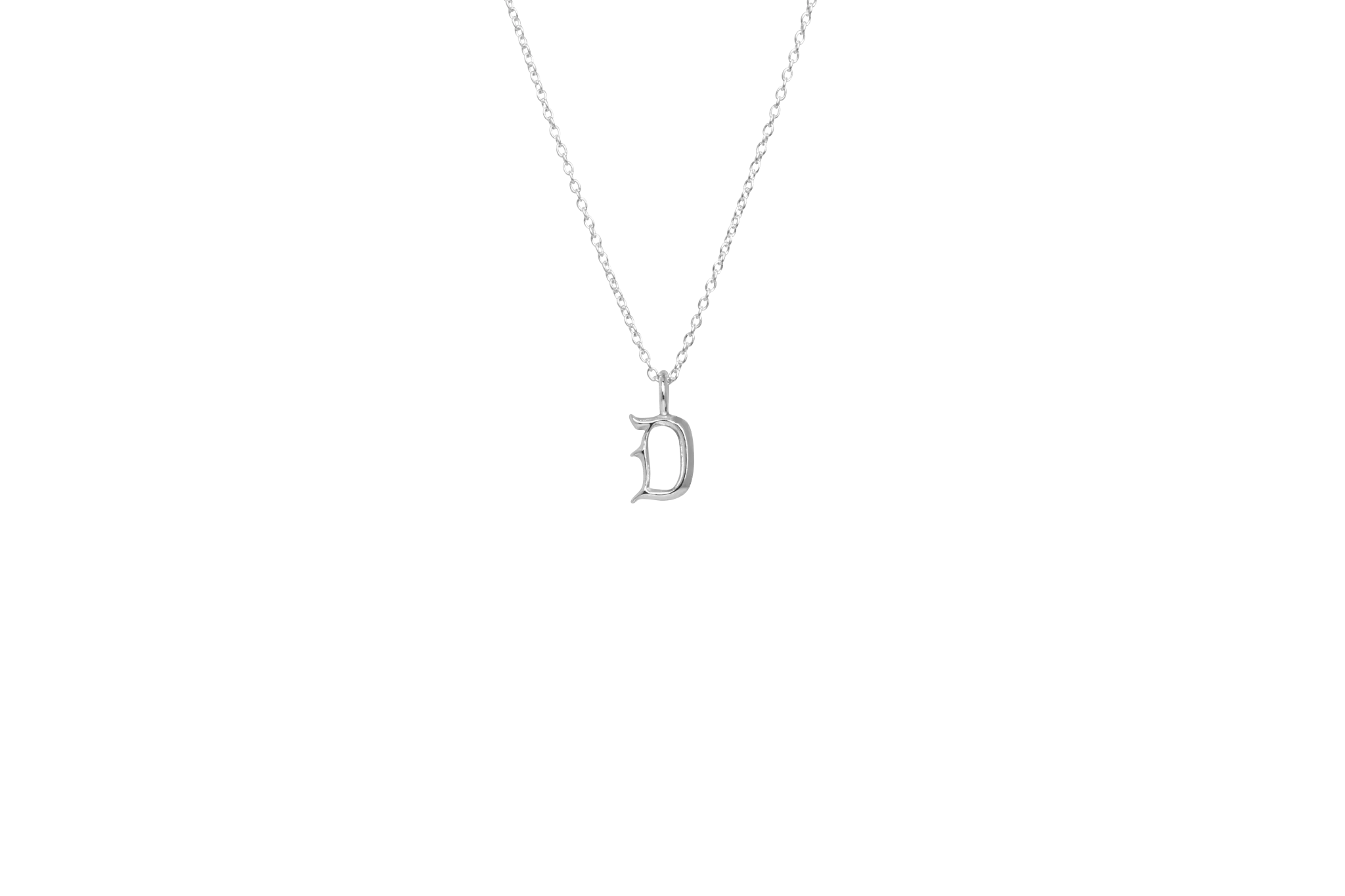 IX D Letter Silver Pendant