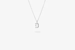 IX D Letter Silver Pendant