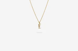 IX E Letter 22K Gold Plated Pendant