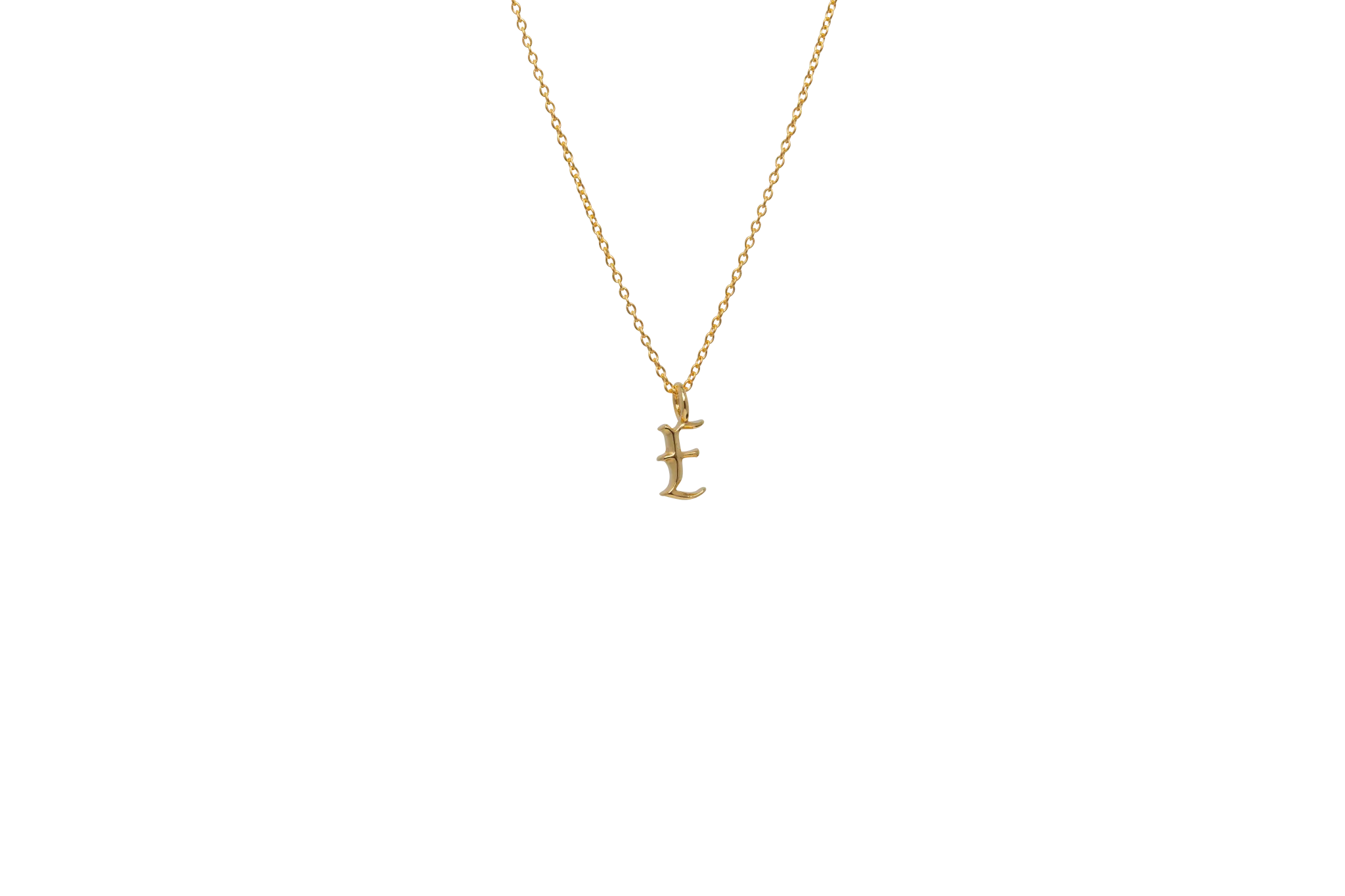IX E Letter 22K Gold Plated Pendant
