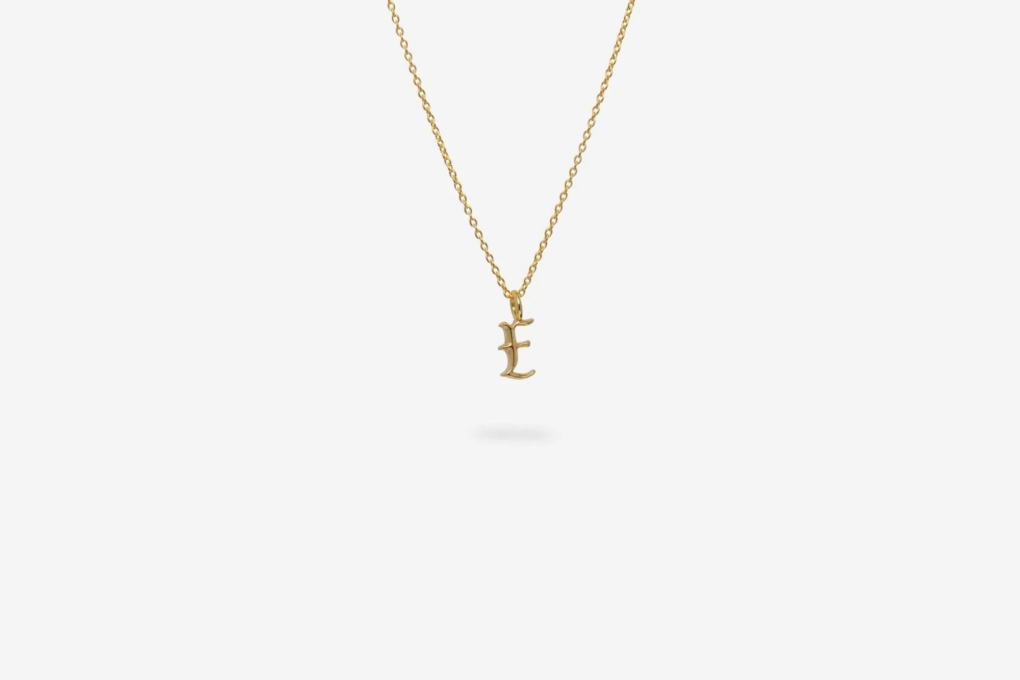 IX E Letter 22K Gold Plated Pendant