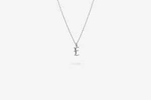 IX E Letter Silver Pendant