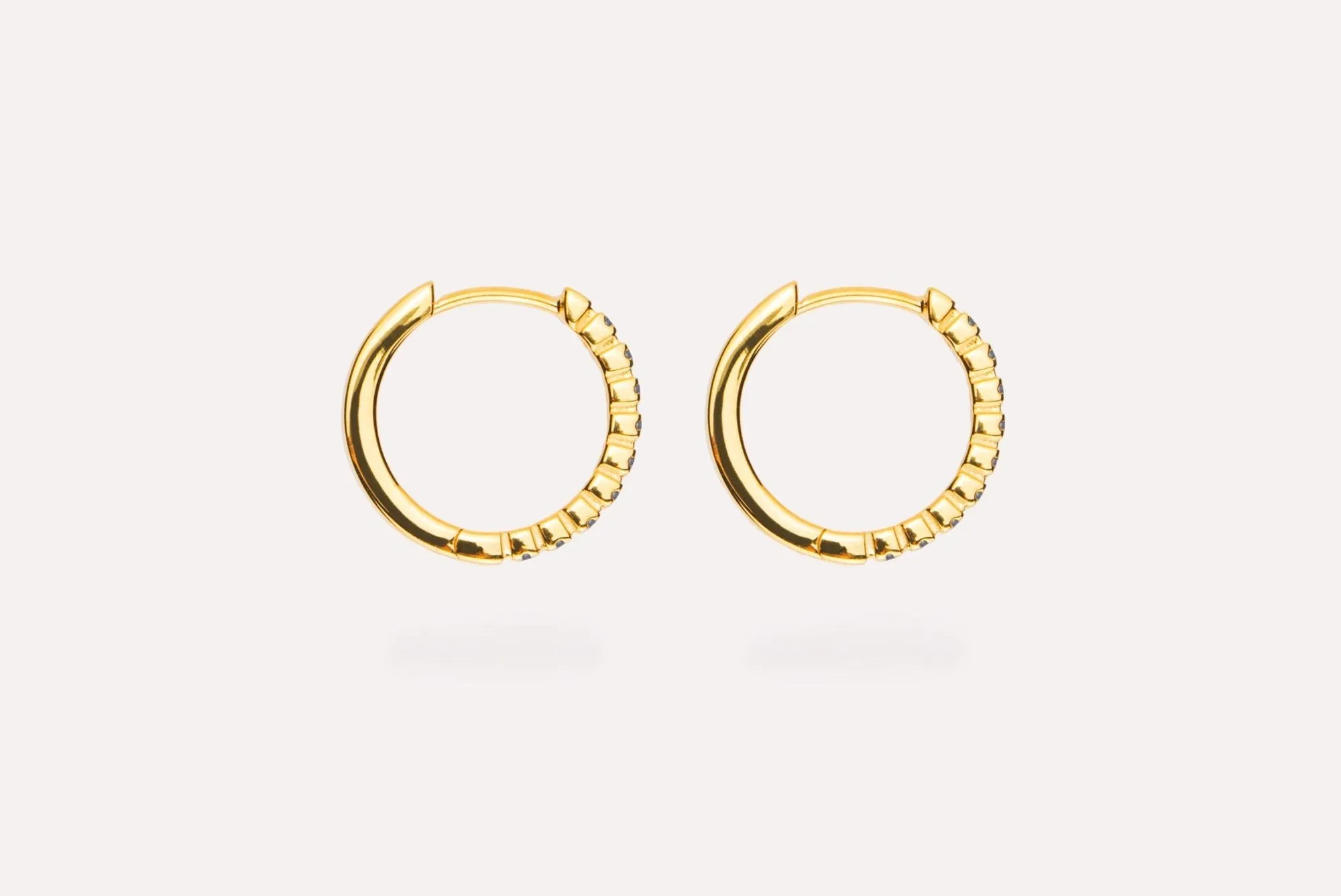 IX Eternity Blue Gold Plated Hoops