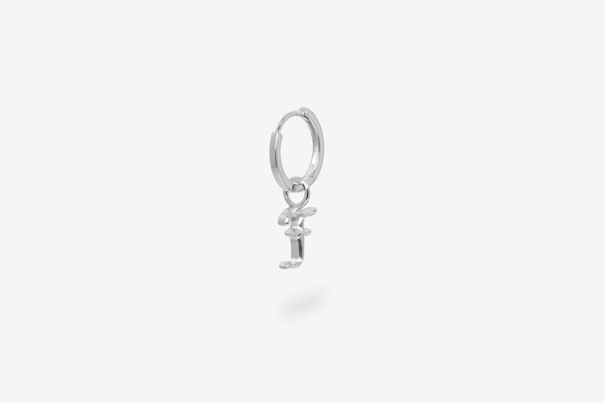 IX F Letter Silver Pendant