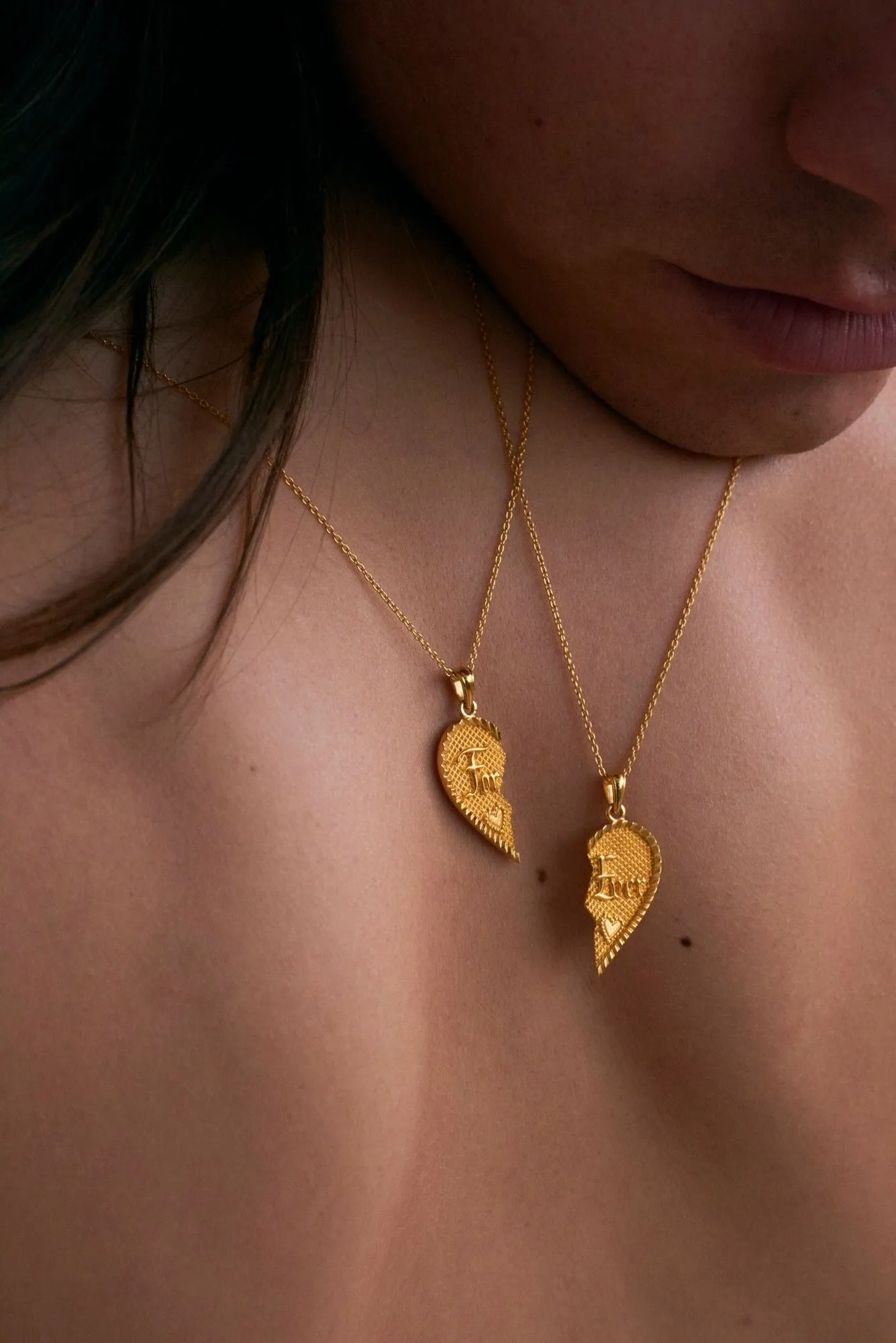 IX Forever Love Gold Plated Pendant