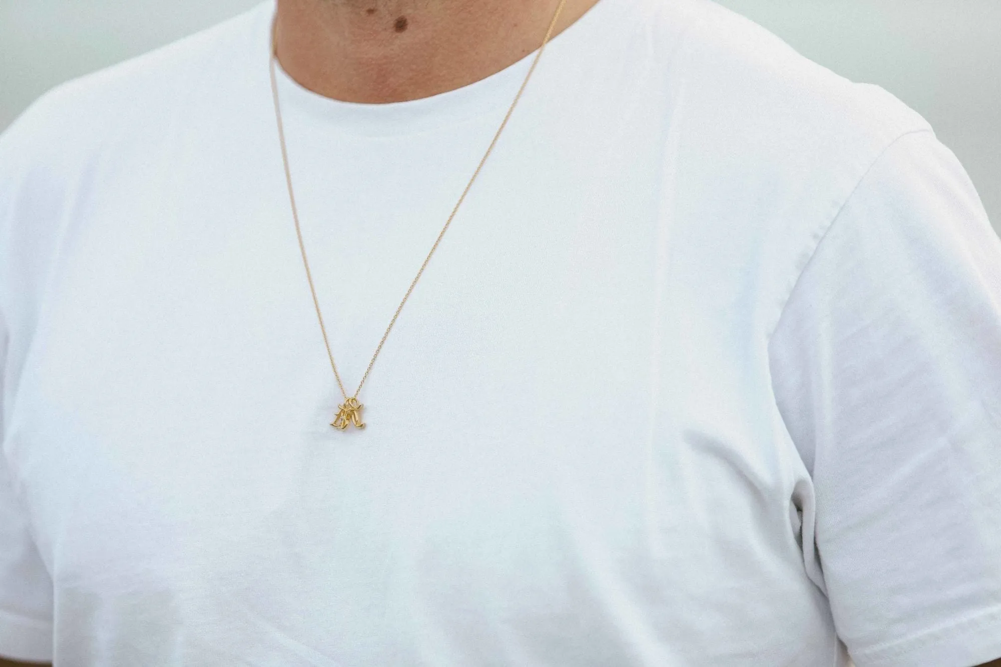 IX G Letter 22K Gold Plated Pendant