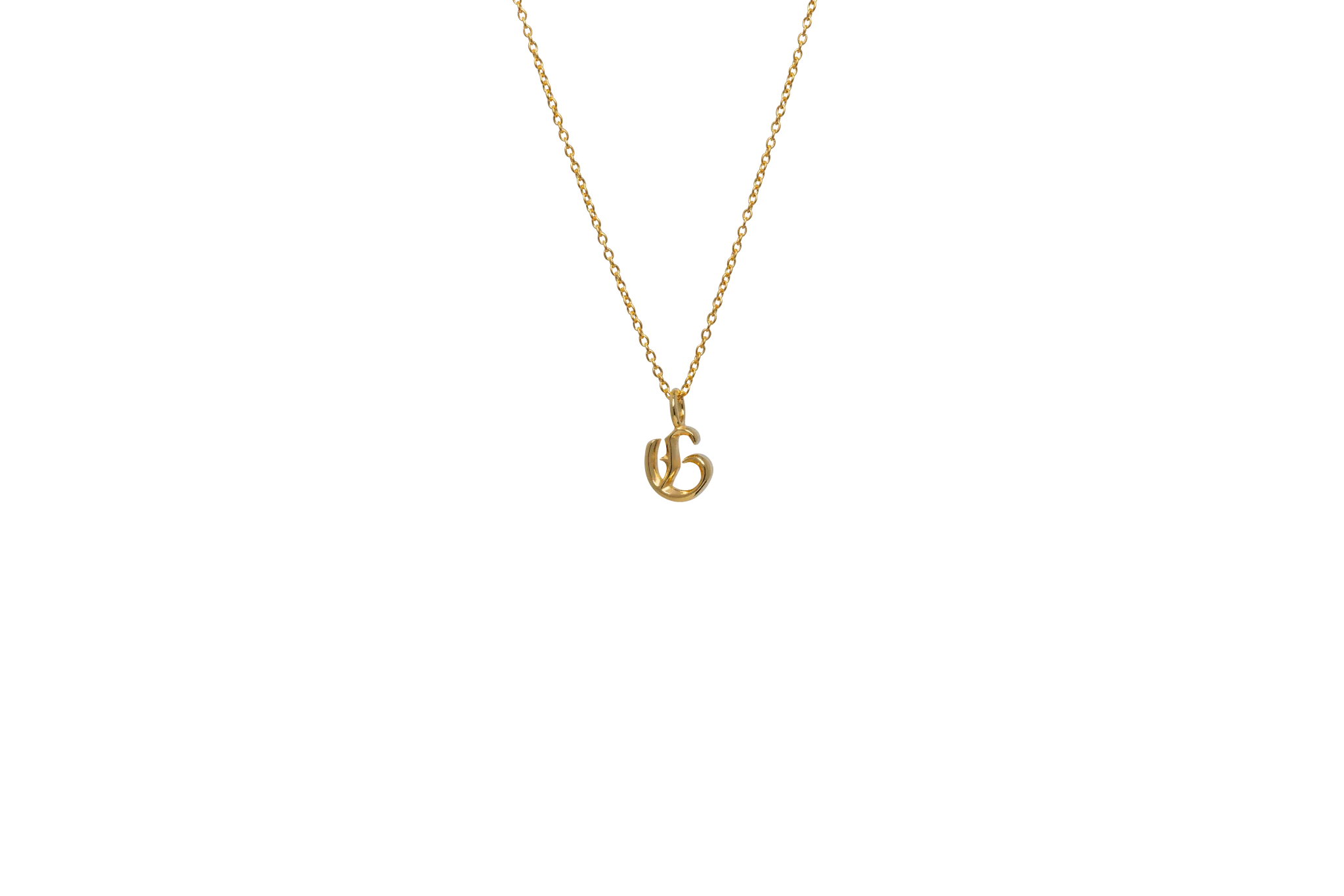 IX G Letter 22K Gold Plated Pendant