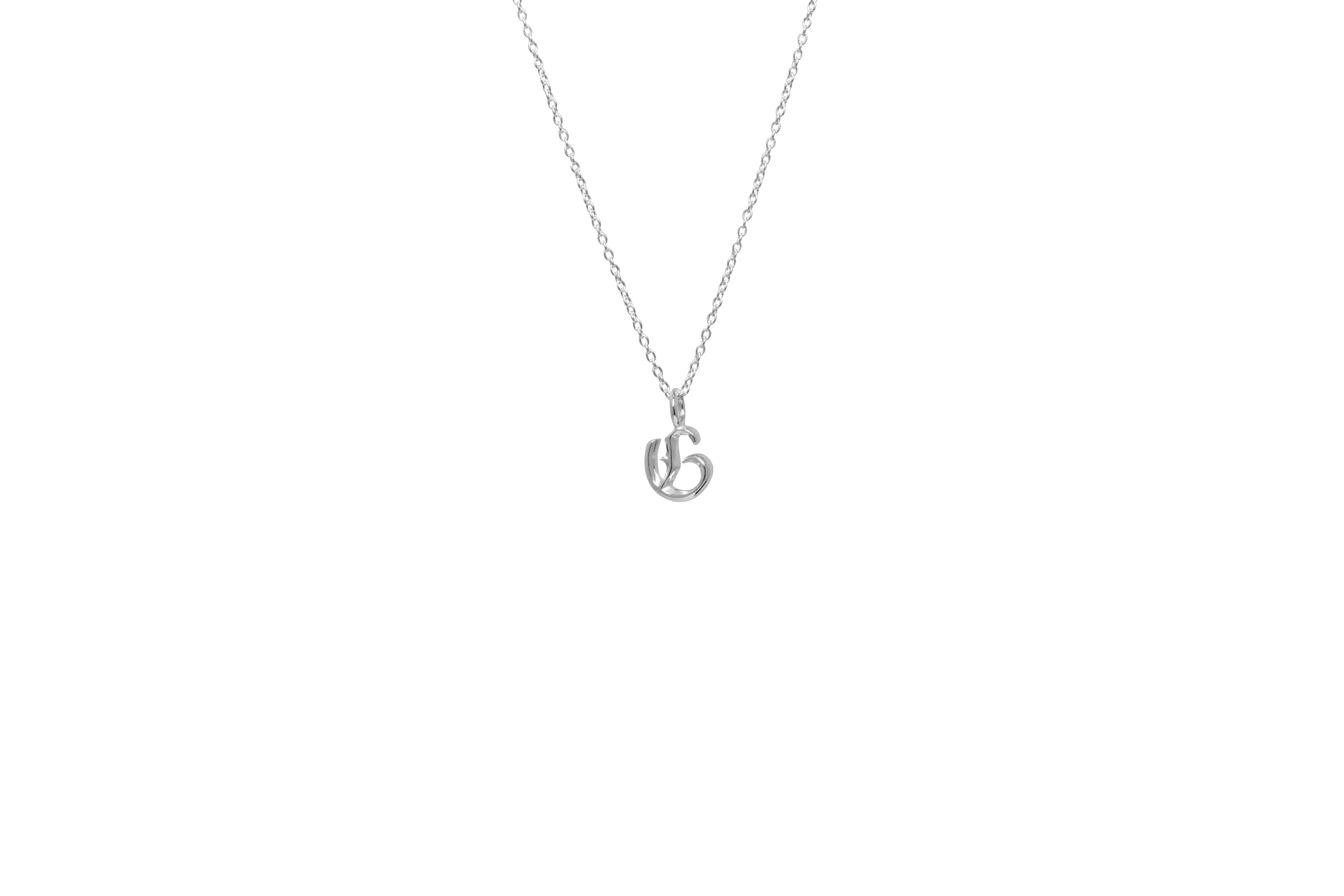 IX G Letter Silver Pendant
