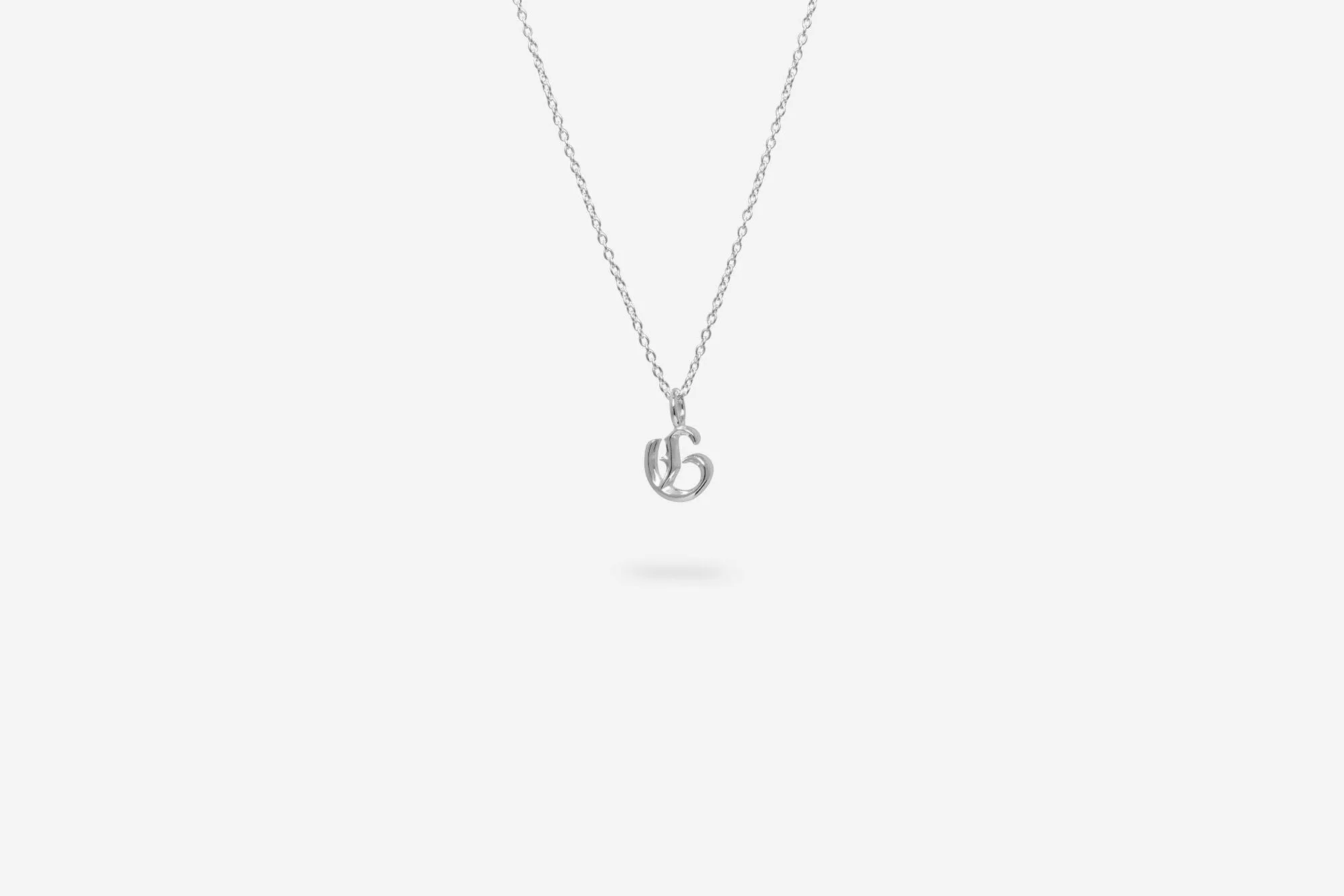IX G Letter Silver Pendant