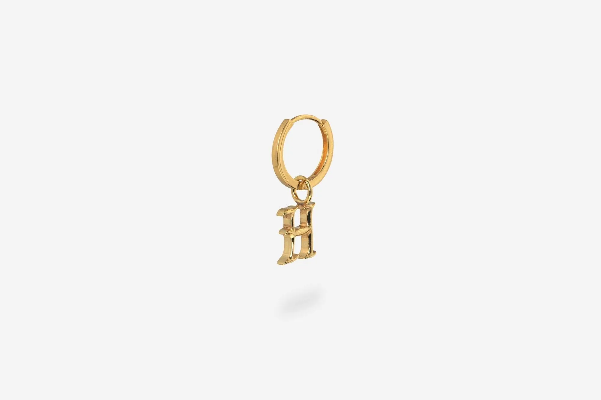 IX H Letter 22K Gold Plated Pendant