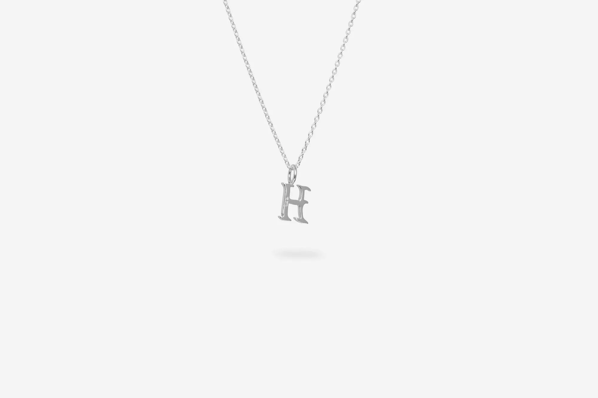 IX H Letter Silver Pendant