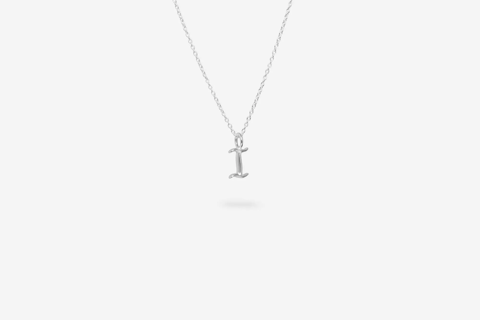 IX I Letter Silver Pendant