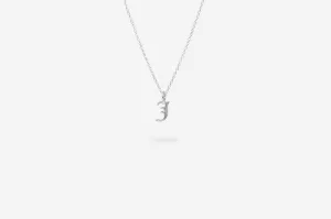 IX J Letter Silver Pendant