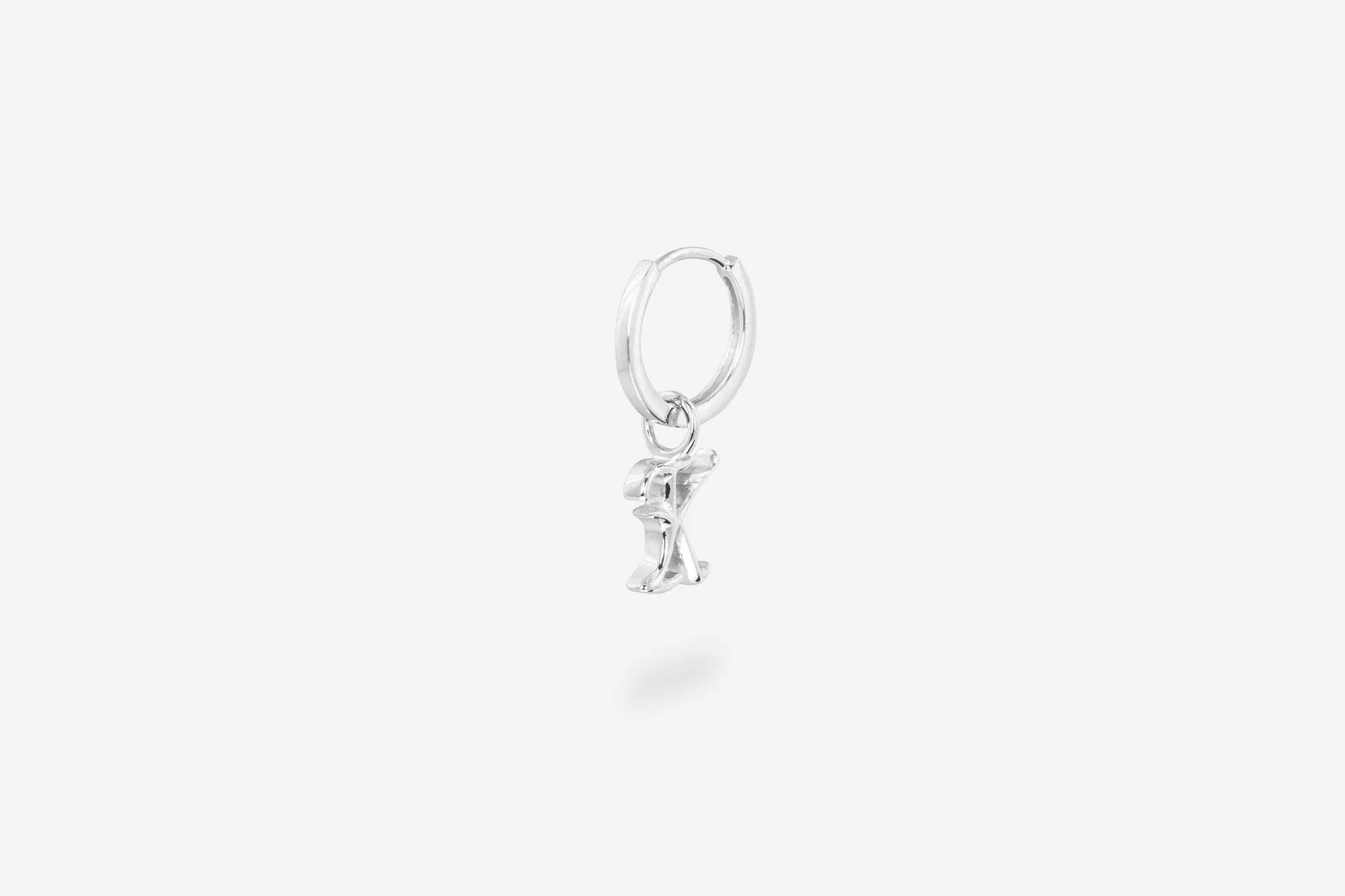 IX K Letter Silver Pendant