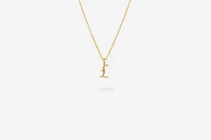 IX L Letter 22K Gold Plated Pendant