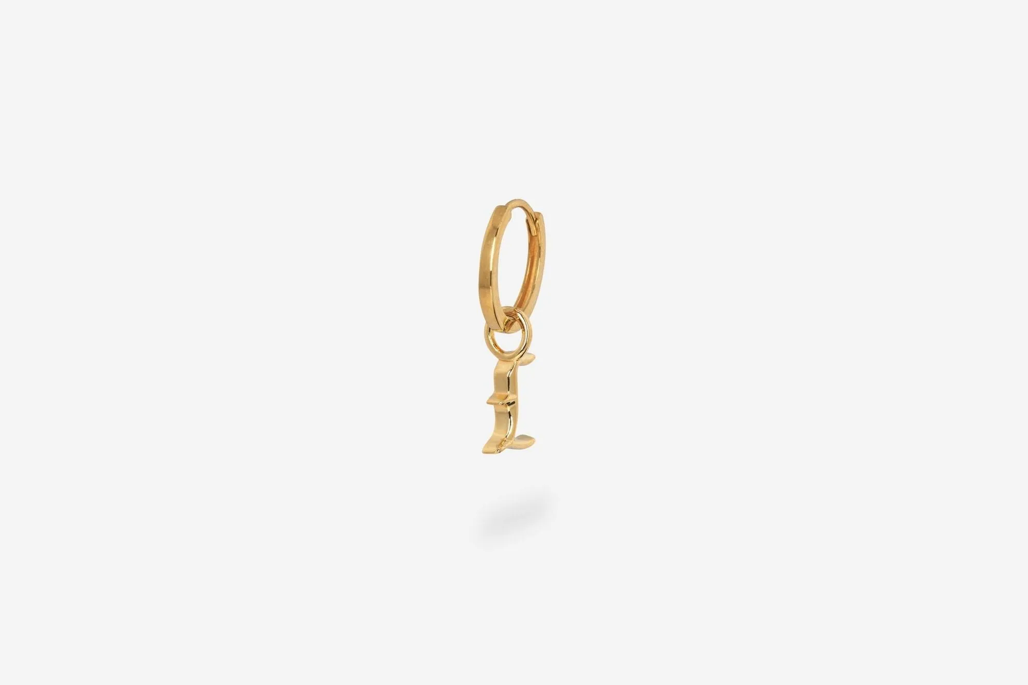 IX L Letter 22K Gold Plated Pendant