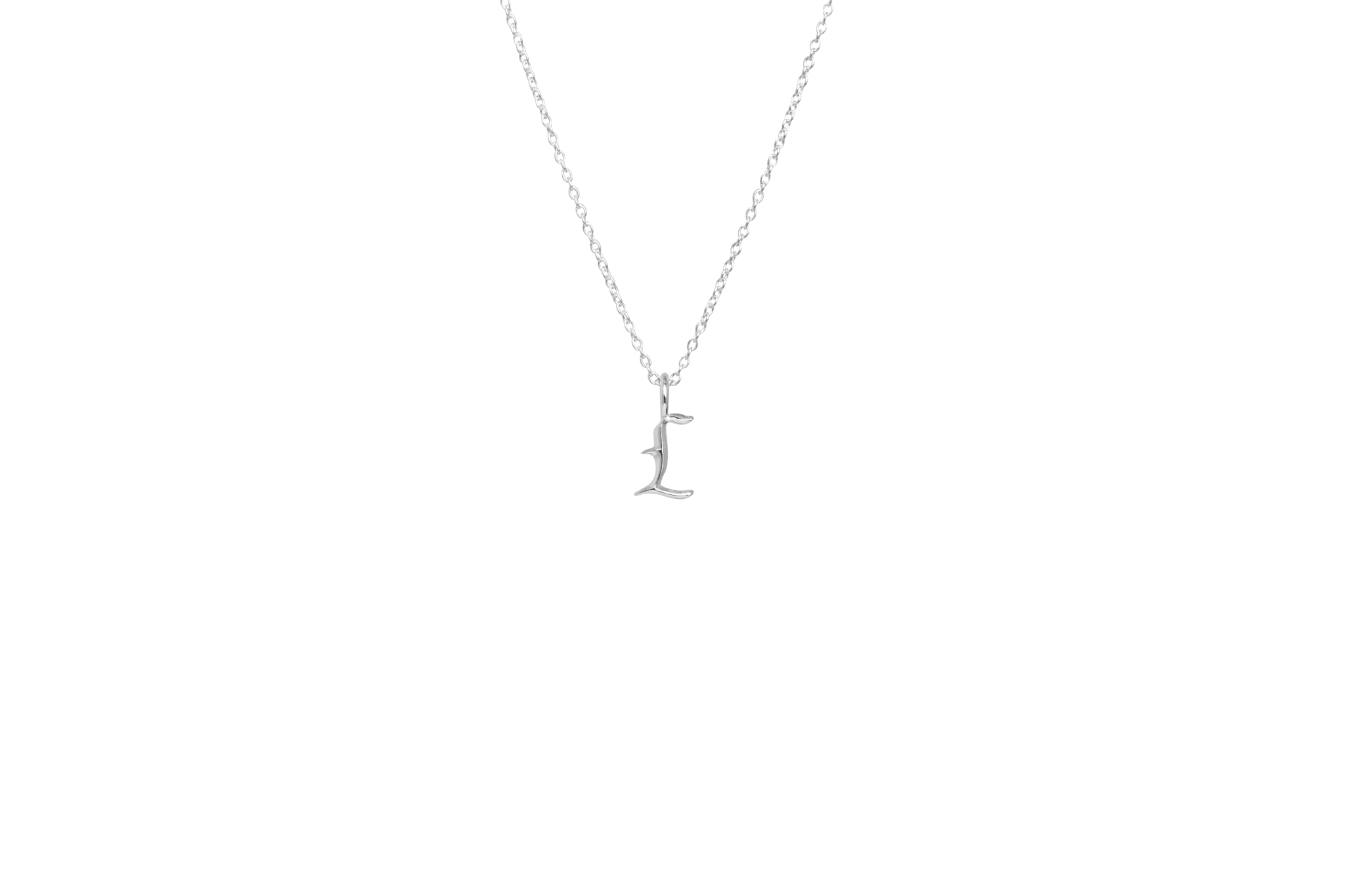 IX L Letter Silver Pendant