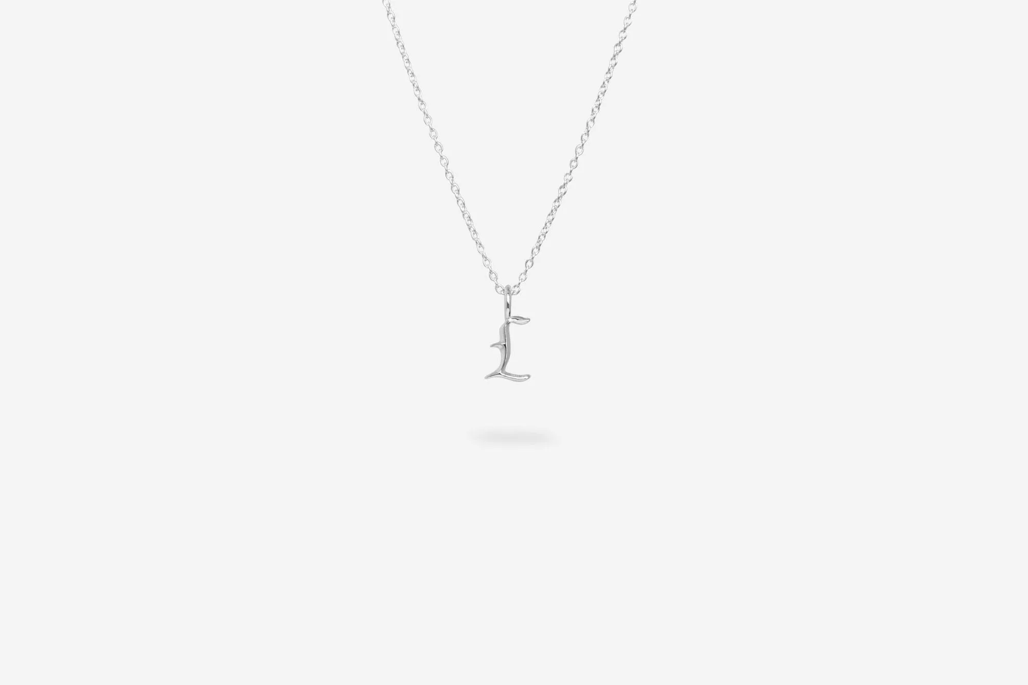 IX L Letter Silver Pendant