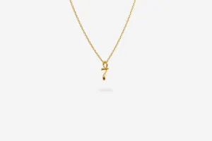 IX Lucky Number 7 Gold Plated Pendant