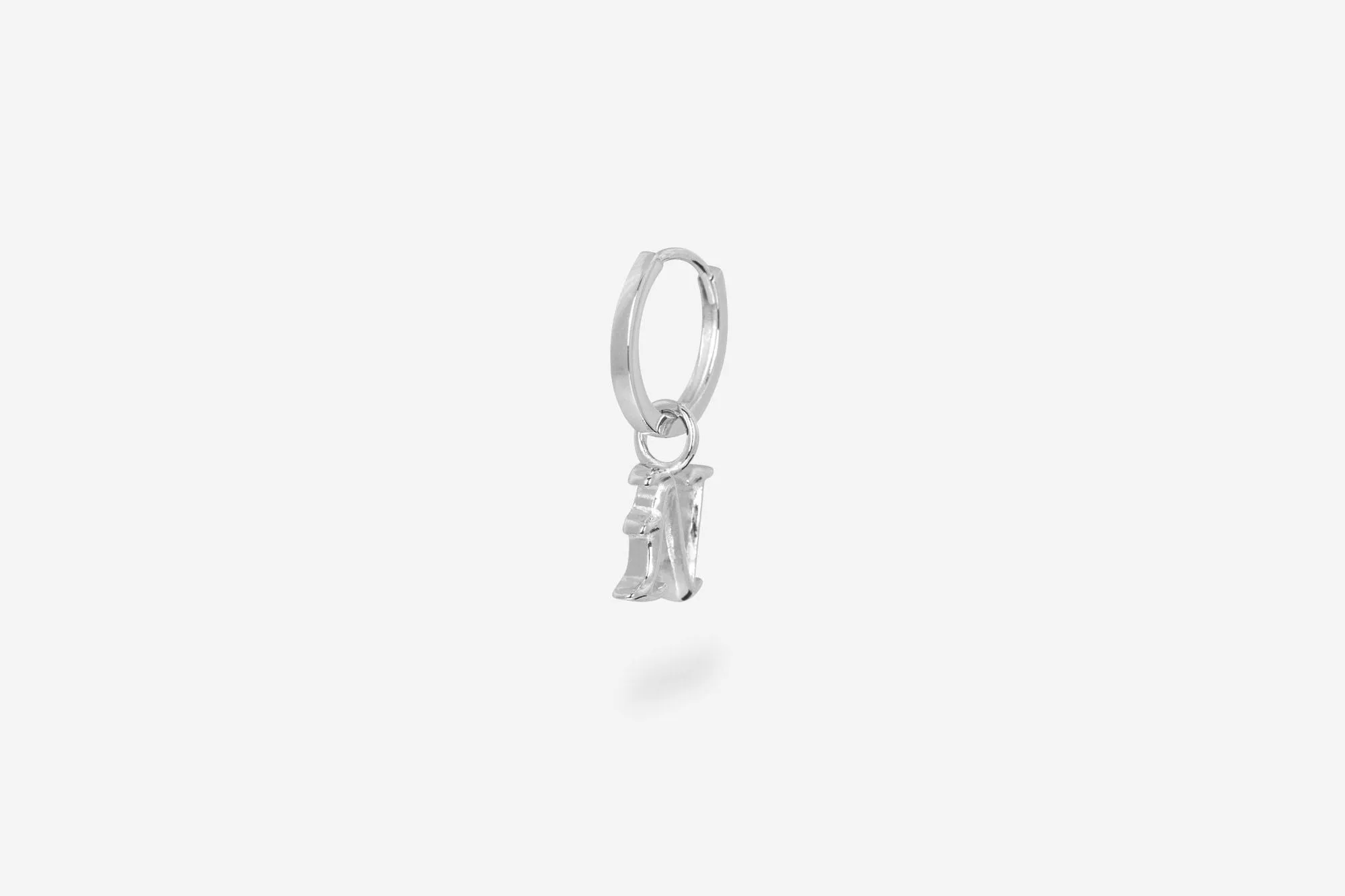 IX N Letter Silver Pendant