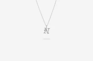 IX N Letter Silver Pendant