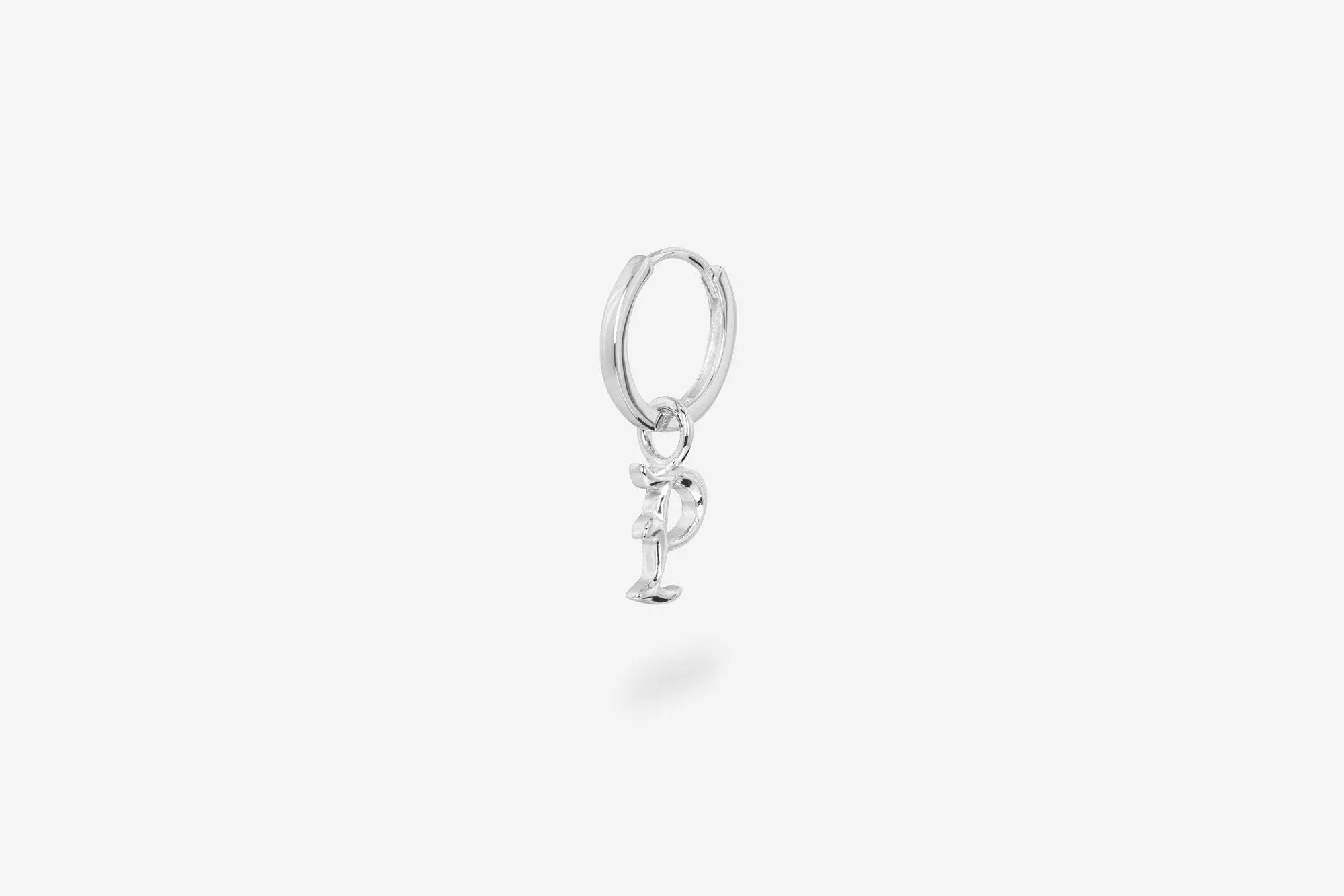 IX P Letter Silver Pendant