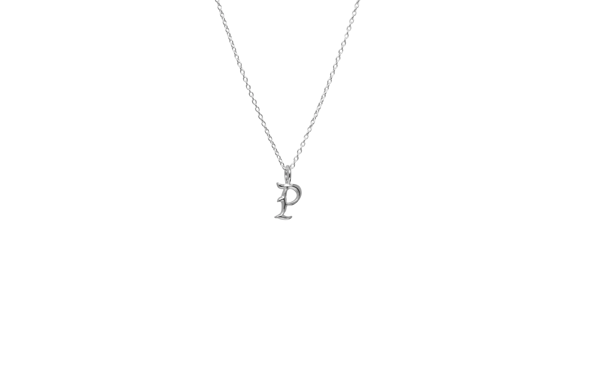 IX P Letter Silver Pendant