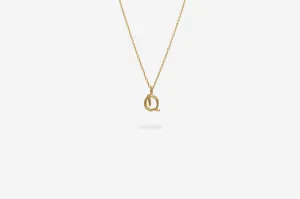 IX Q Letter 22K Gold Plated Pendant