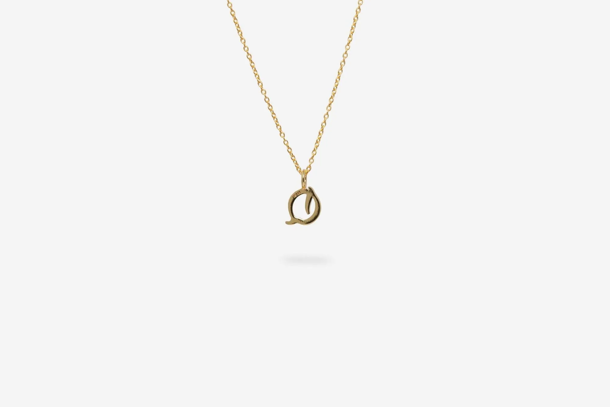 IX Q Letter 22K Gold Plated Pendant