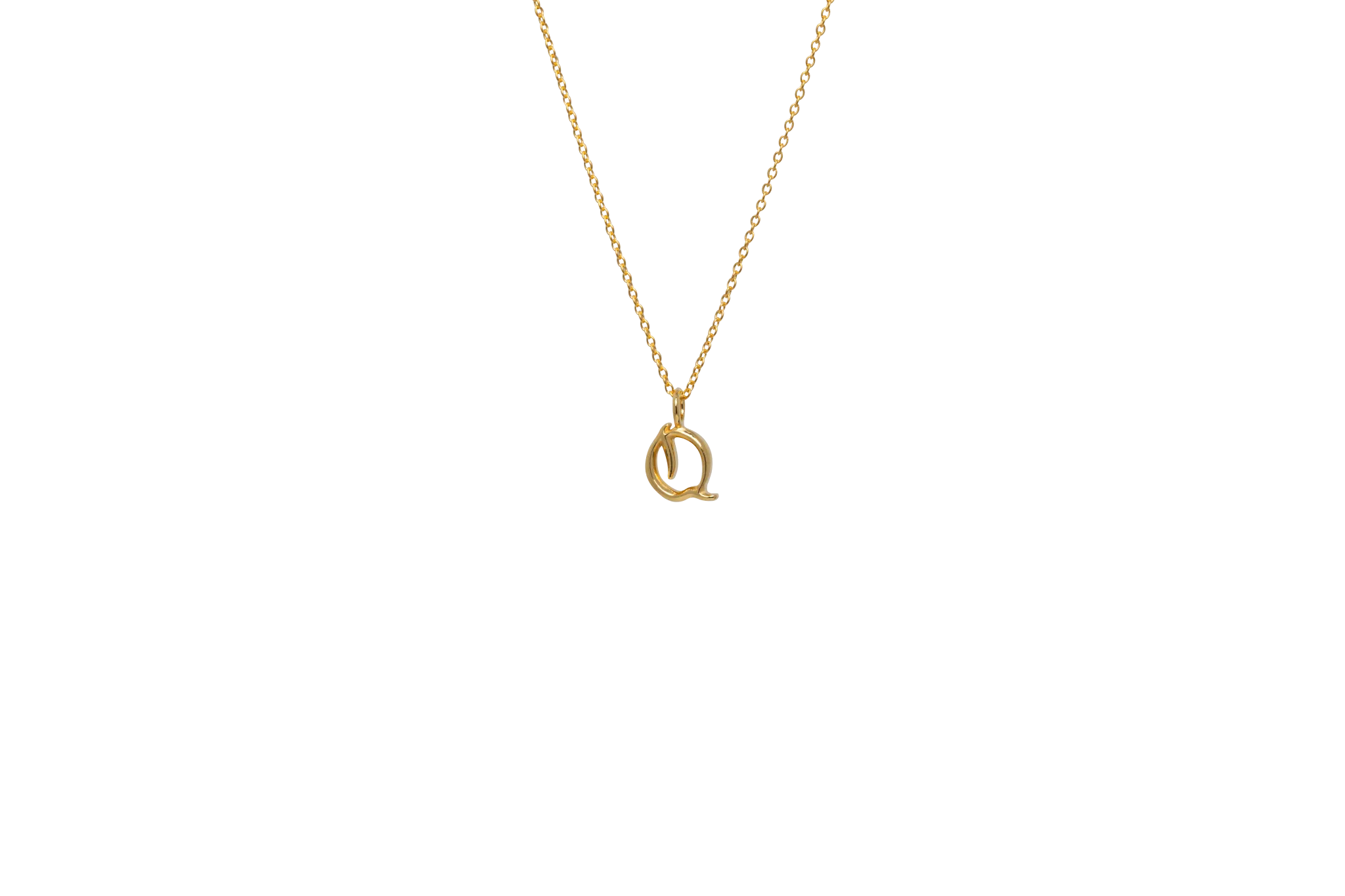 IX Q Letter 22K Gold Plated Pendant