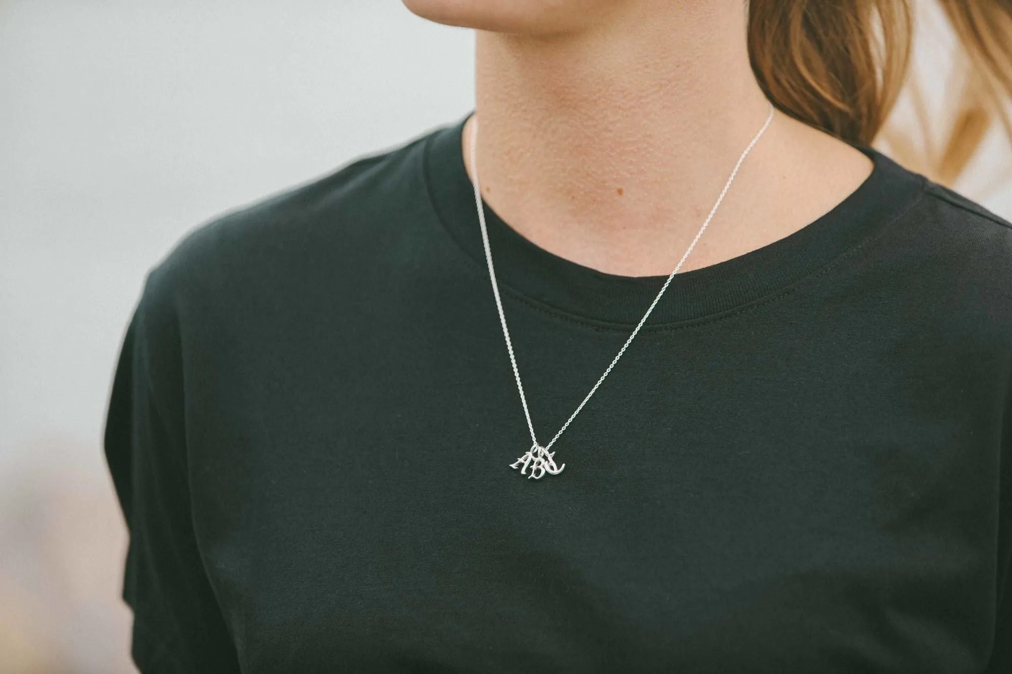 IX R Letter Silver Pendant