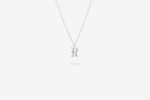 IX R Letter Silver Pendant
