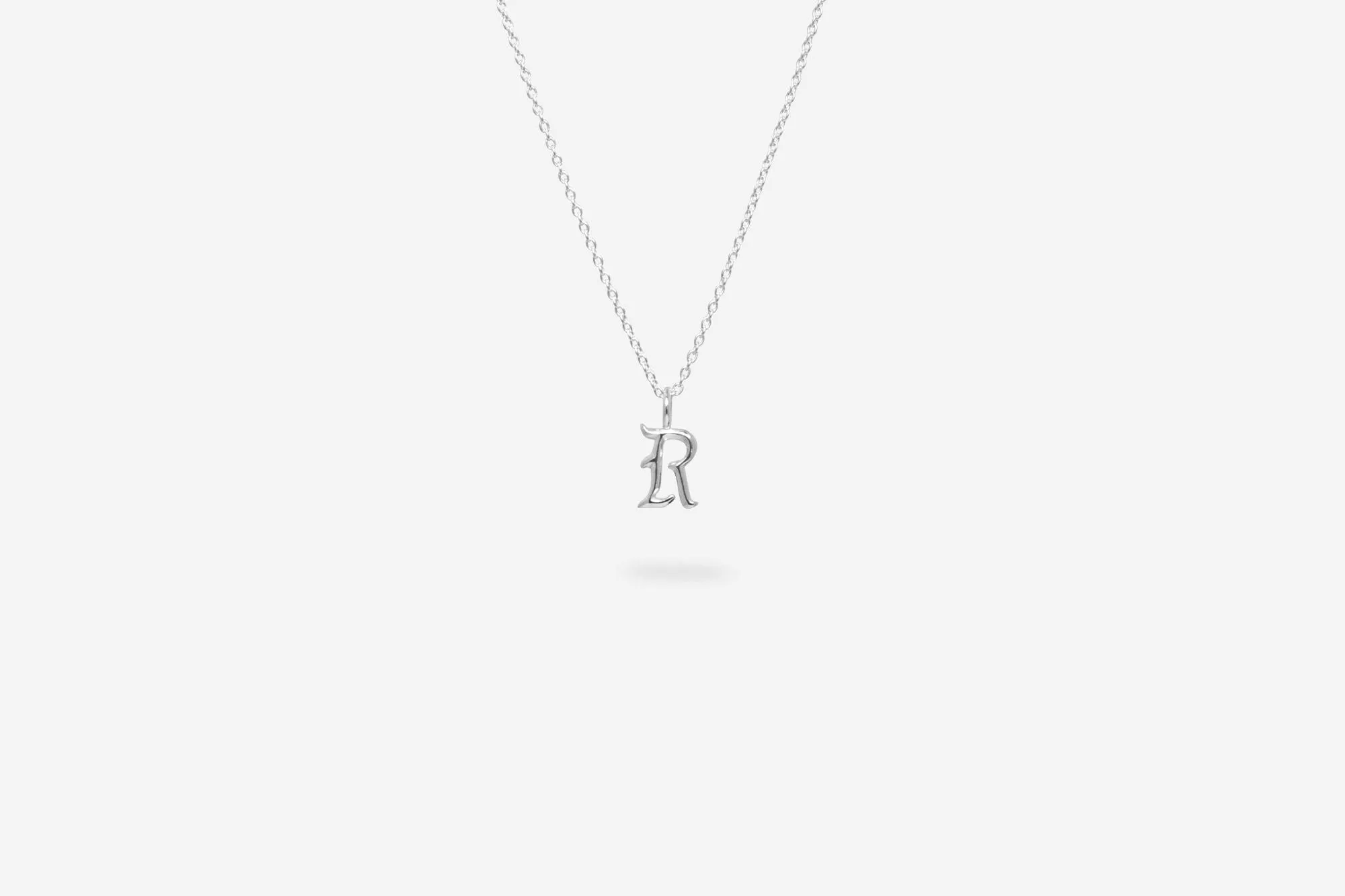 IX R Letter Silver Pendant