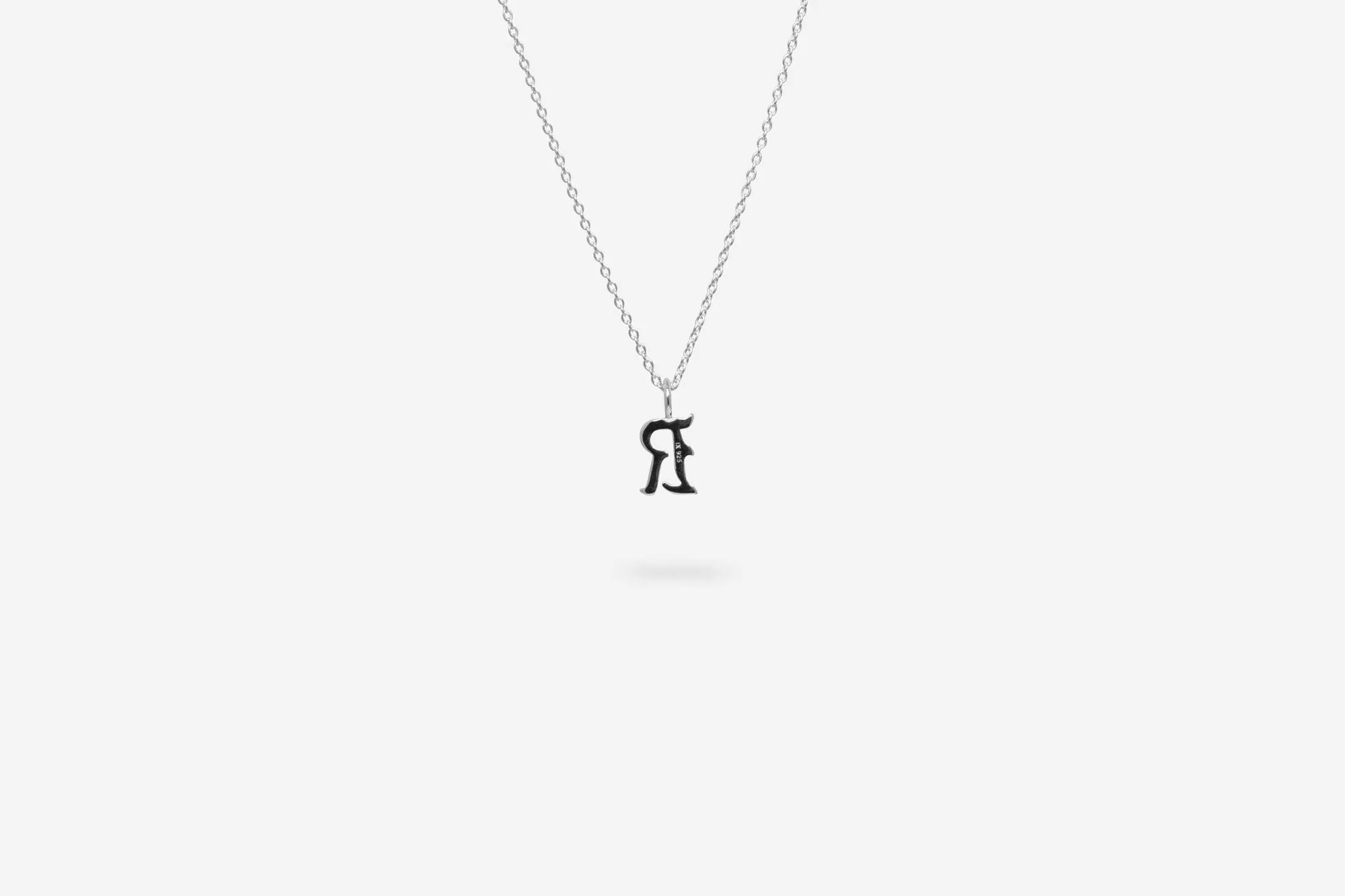 IX R Letter Silver Pendant