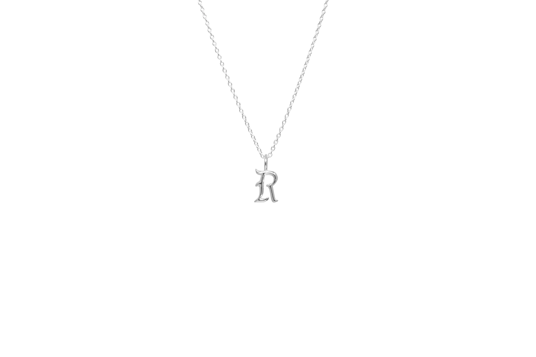 IX R Letter Silver Pendant