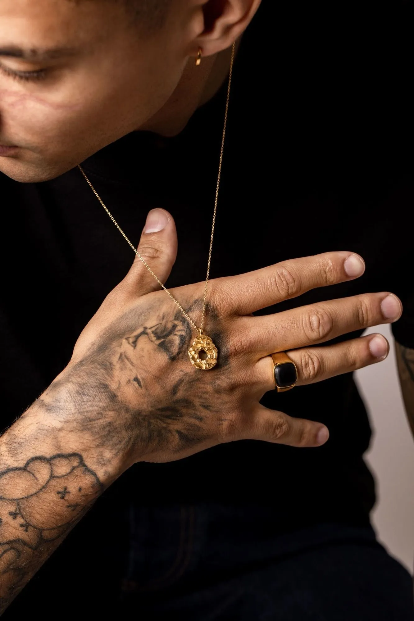 IX Rock Gold Plated Necklace