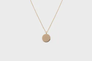 IX Round Gold Plated Pendant