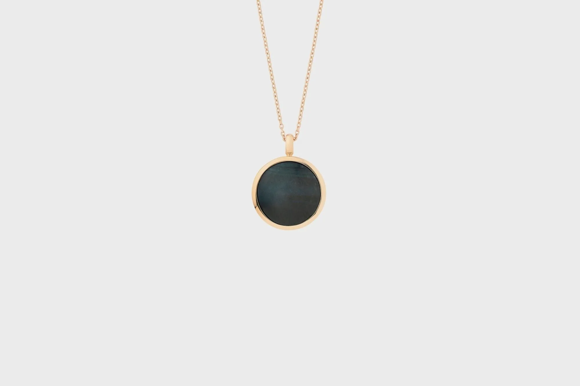 IX Round Hawks Eye Gold Plated Pendant