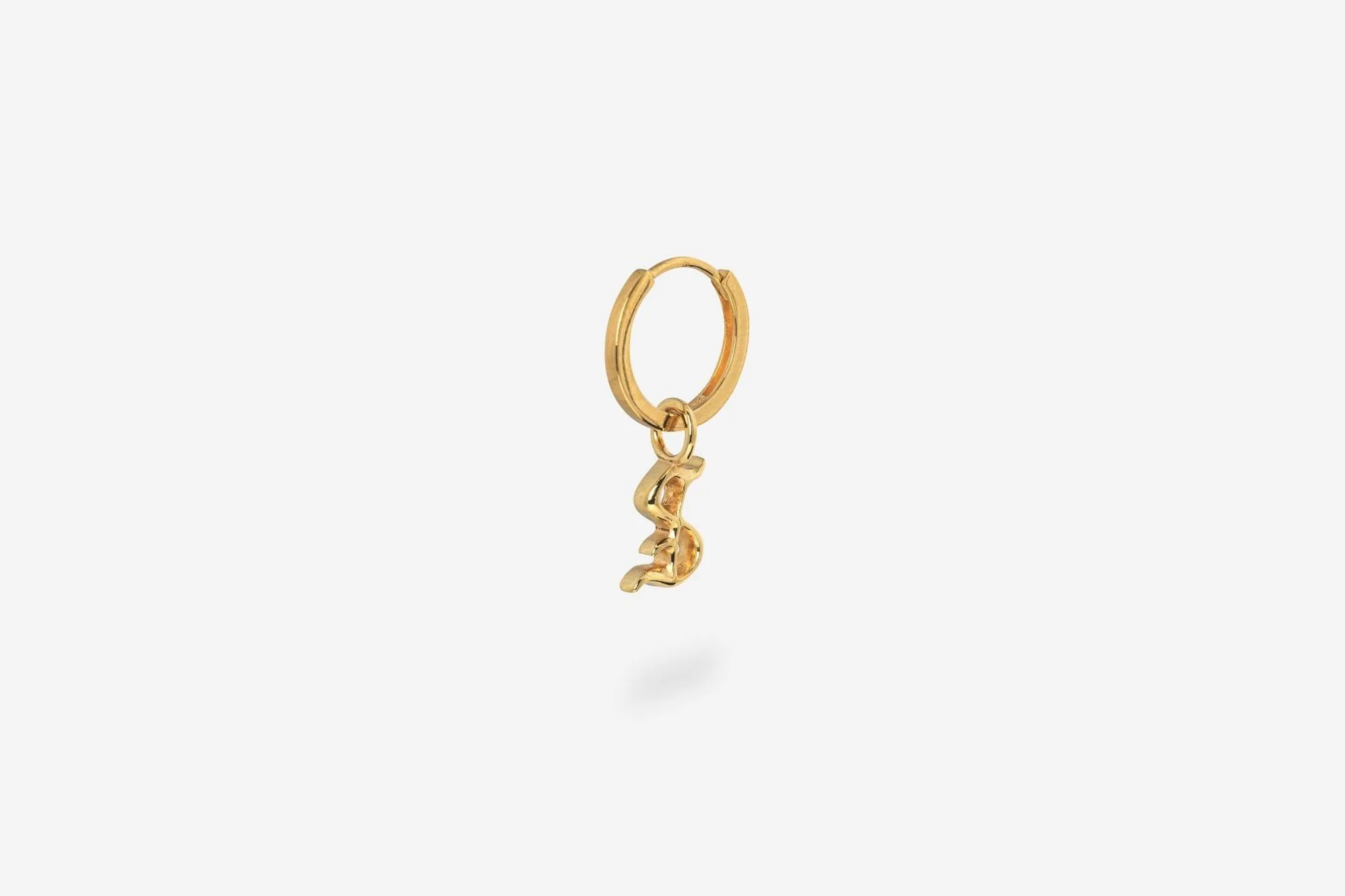 IX S Letter 22K Gold Plated Pendant